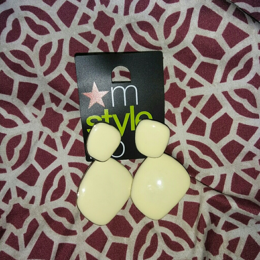 Cream color earrings